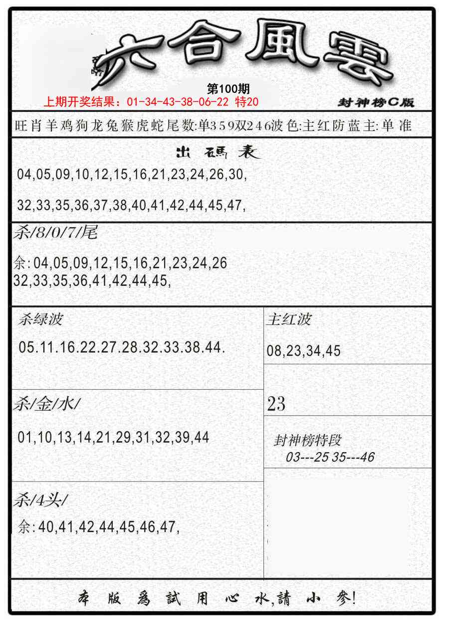 100期六合风云B[图]
