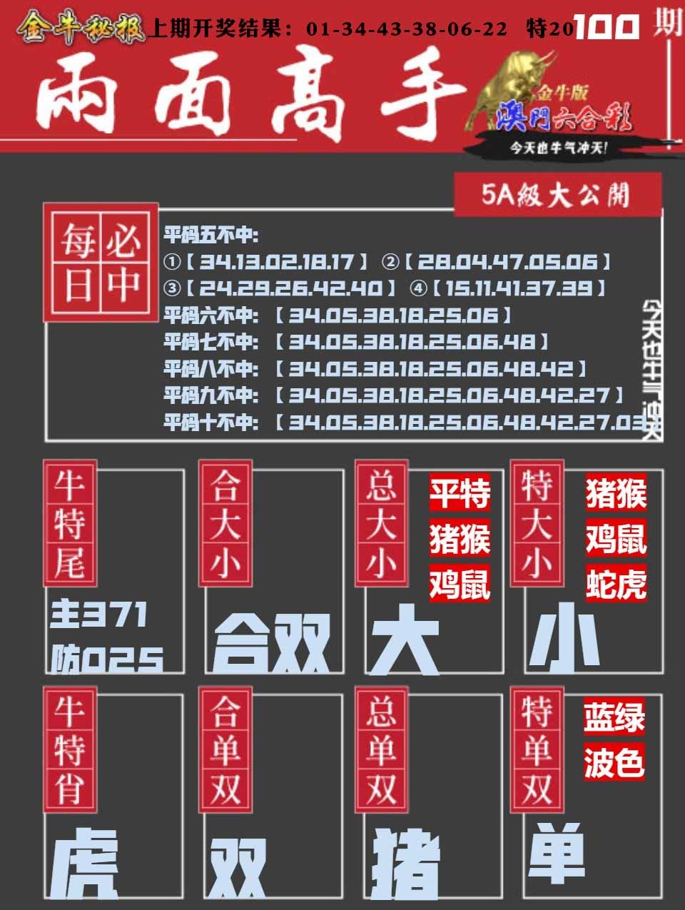 100期金牛两面高手[图]