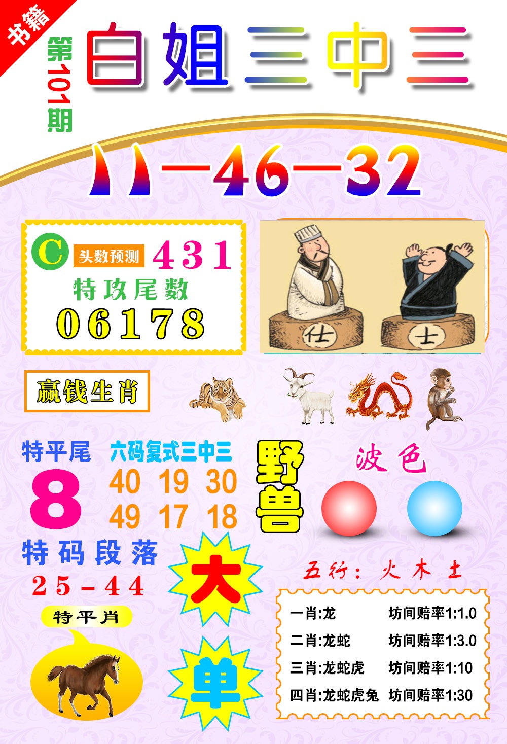 101期澳门白姐锦囊[图]