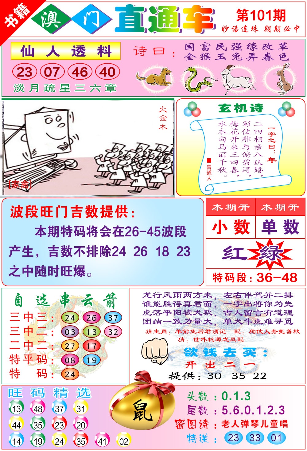 101期白姐直通车[图]