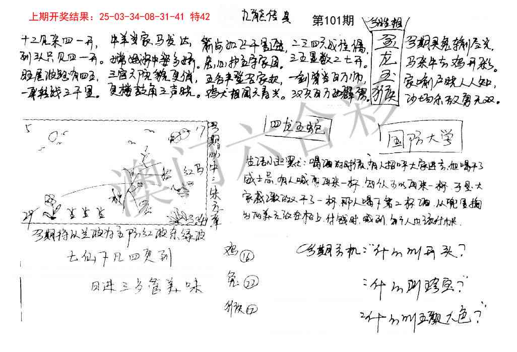 101期手写九龙内幕[图]