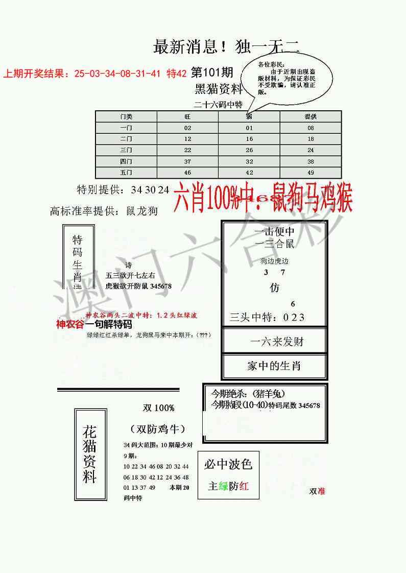 101期独一无二(正)[图]