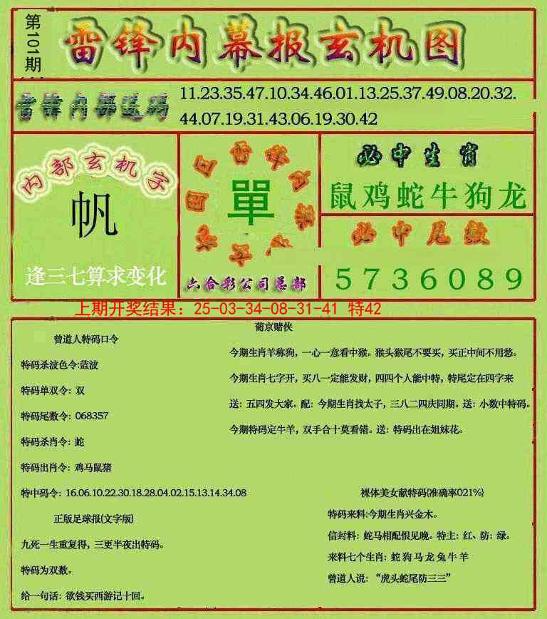 101期雷锋玄机报[图]