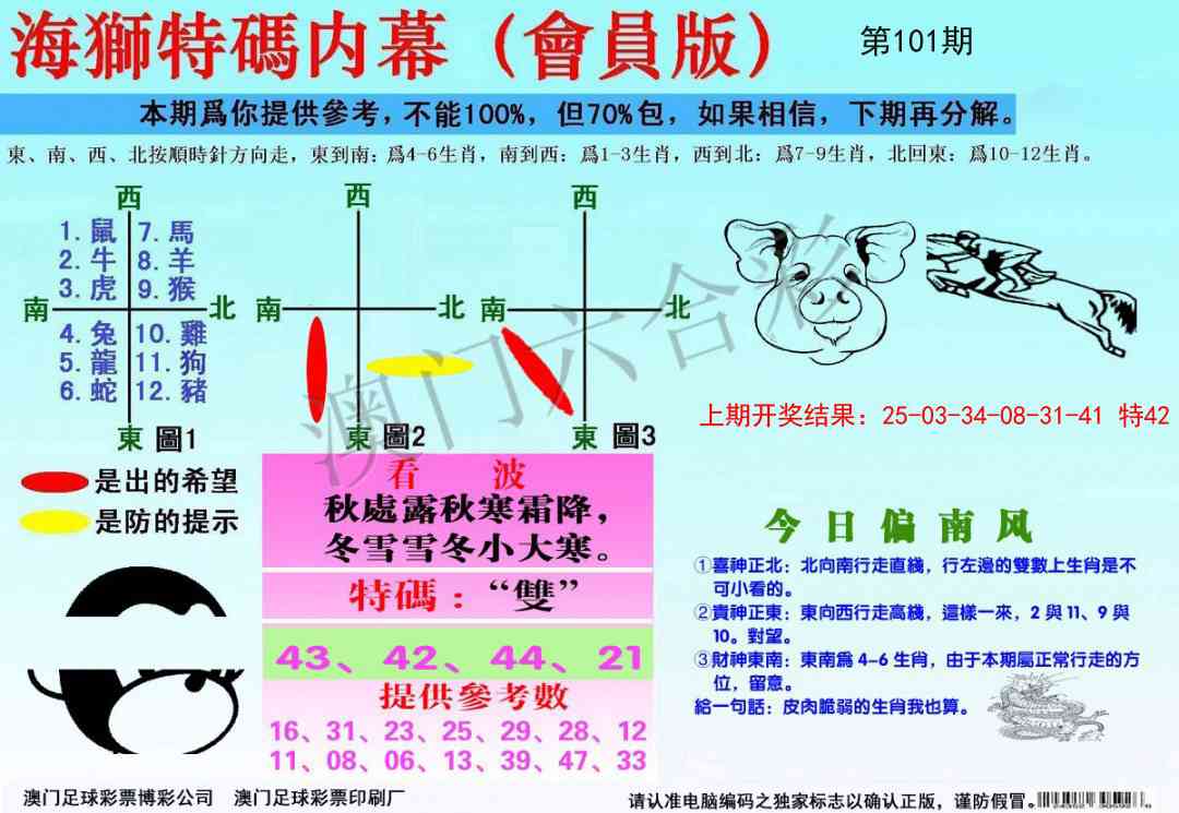 101期海狮特码会员报[图]