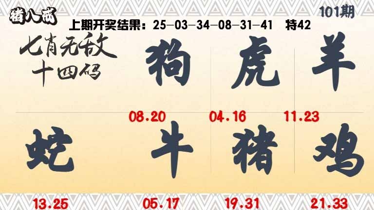101期七肖无敌14码[图]
