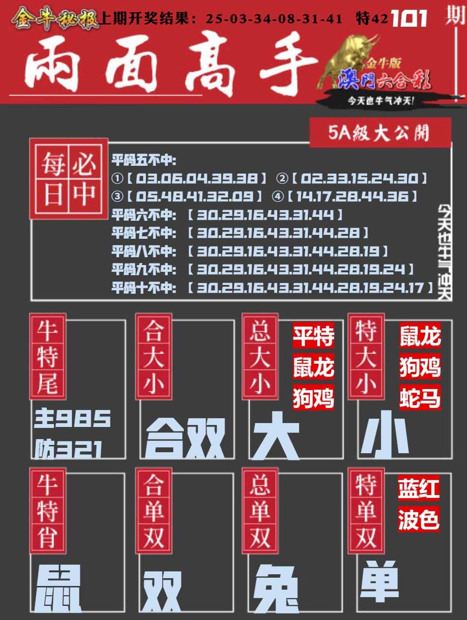 101期金牛两面高手[图]