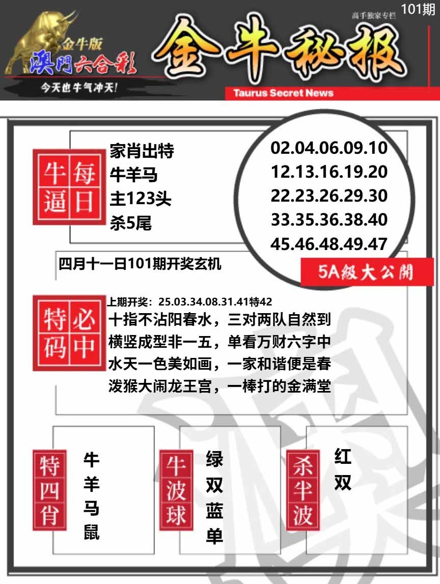 101期金牛秘报A[图]