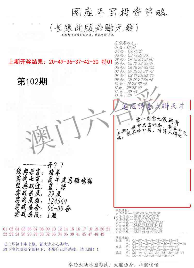 102期手写投资策略[图]