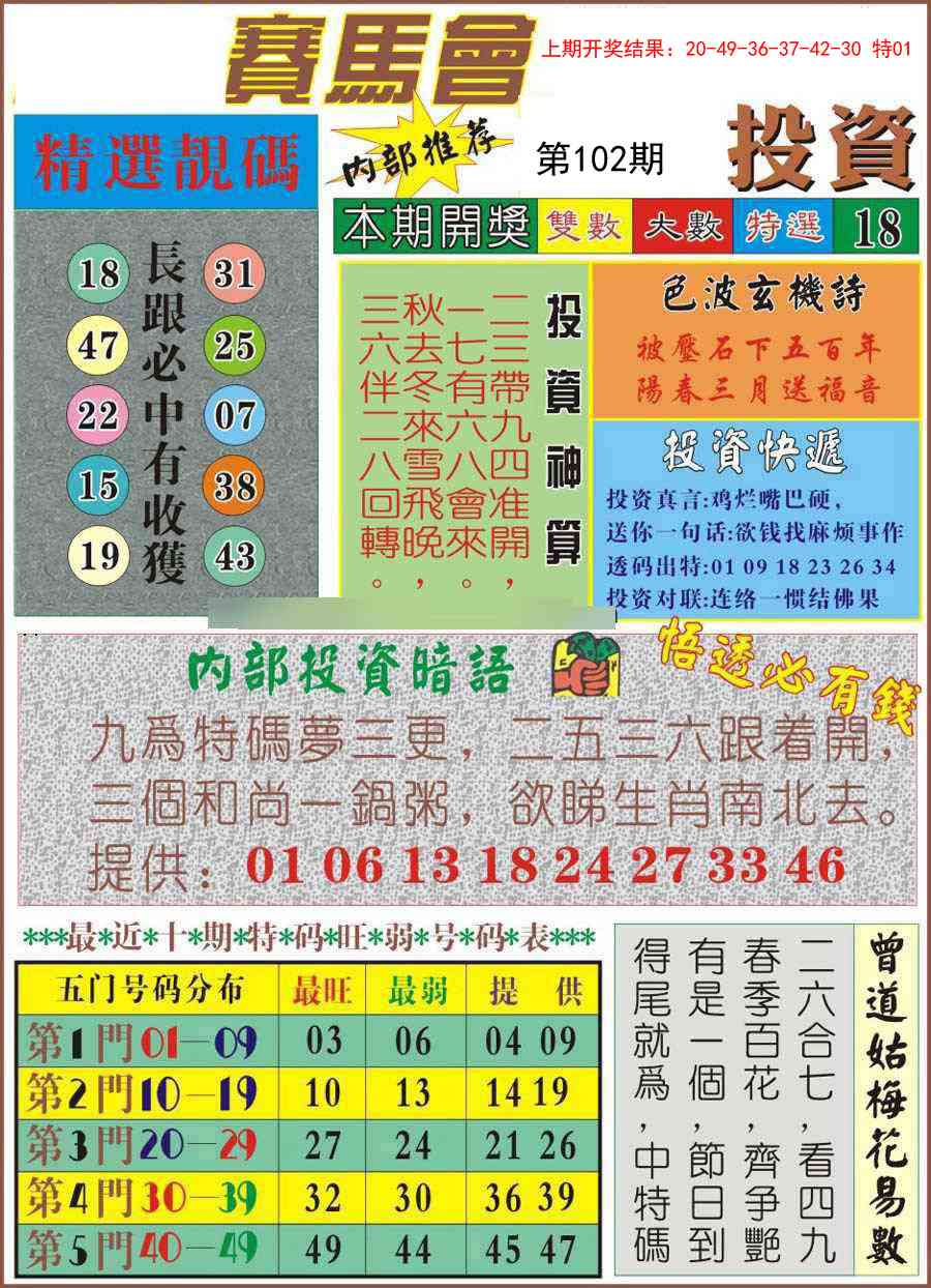 102期马会投资[图]