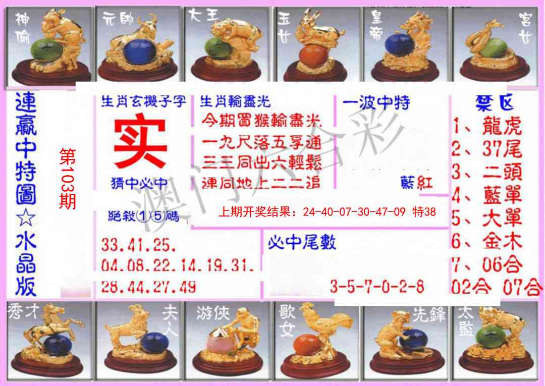 103期连赢中特图（水晶版）[图]