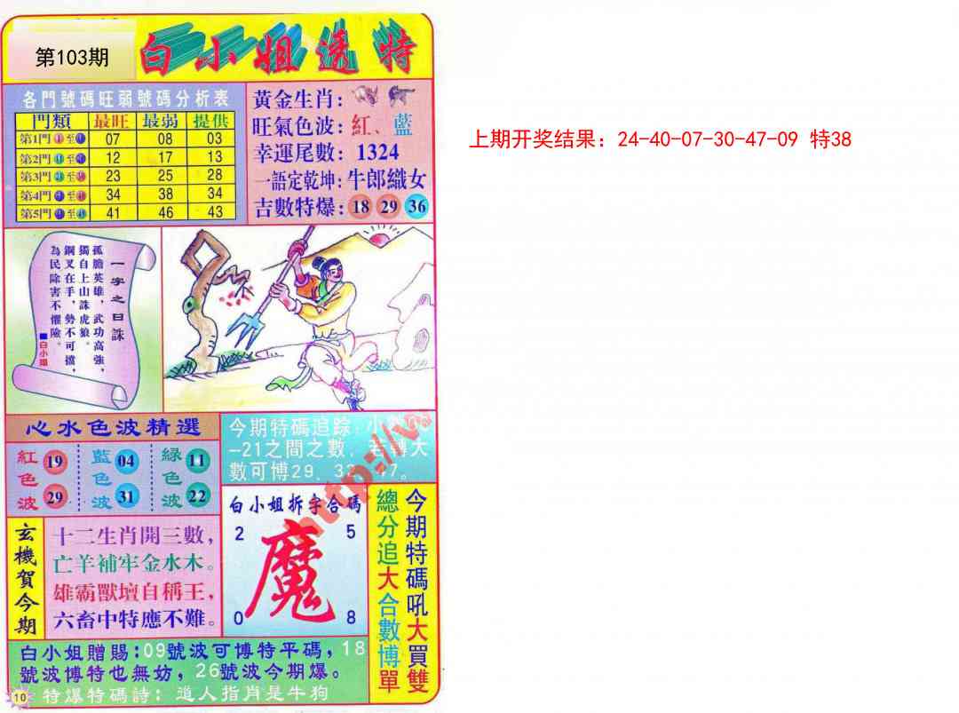 103期白小姐透特[图]