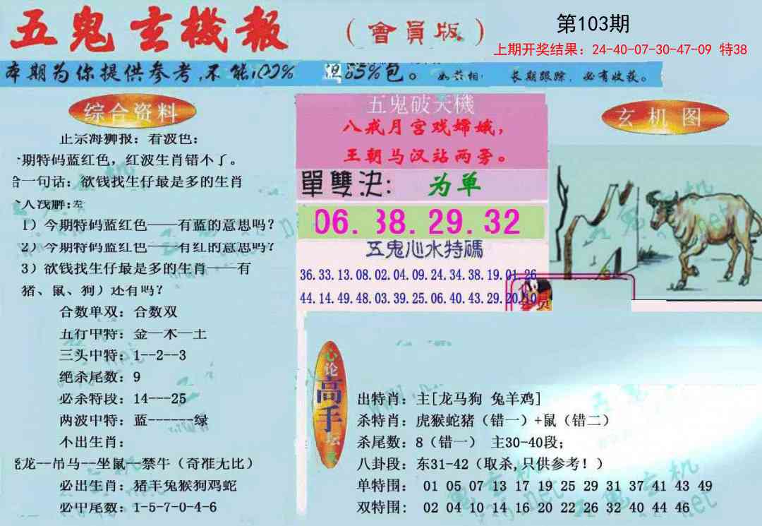103期新五鬼玄机[图]