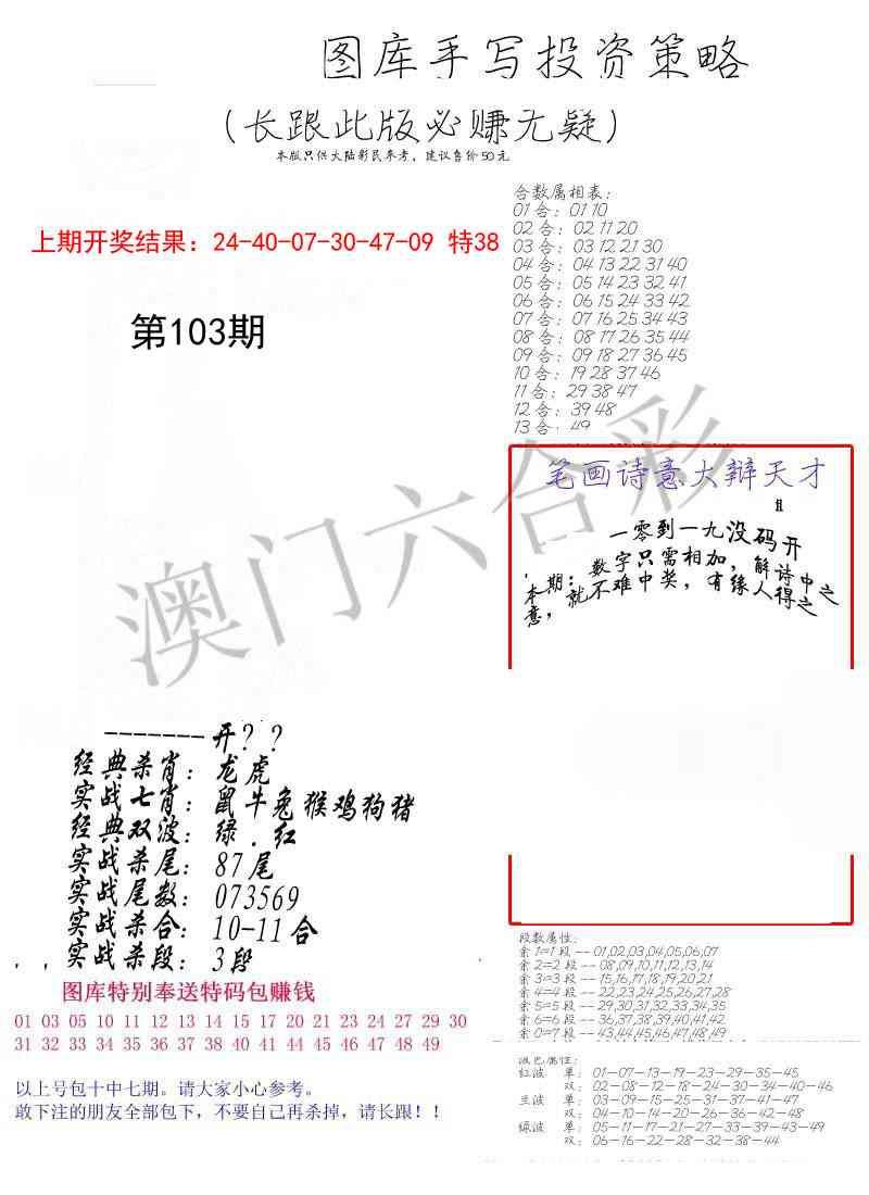103期手写投资策略[图]