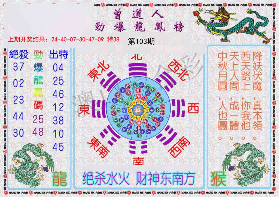 103期曾道人劲爆龙凤榜[图]