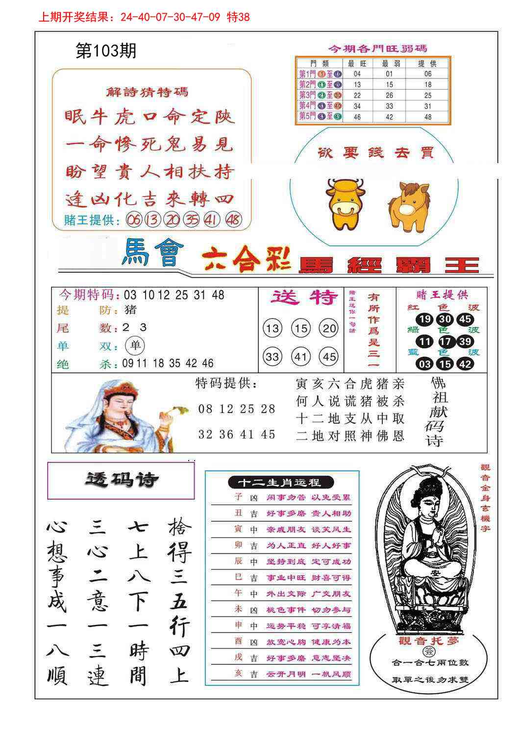 103期马经霸王[图]