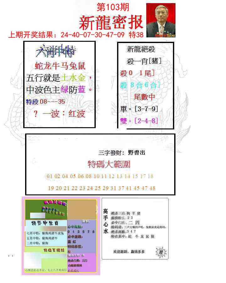 103期新龙密报[图]