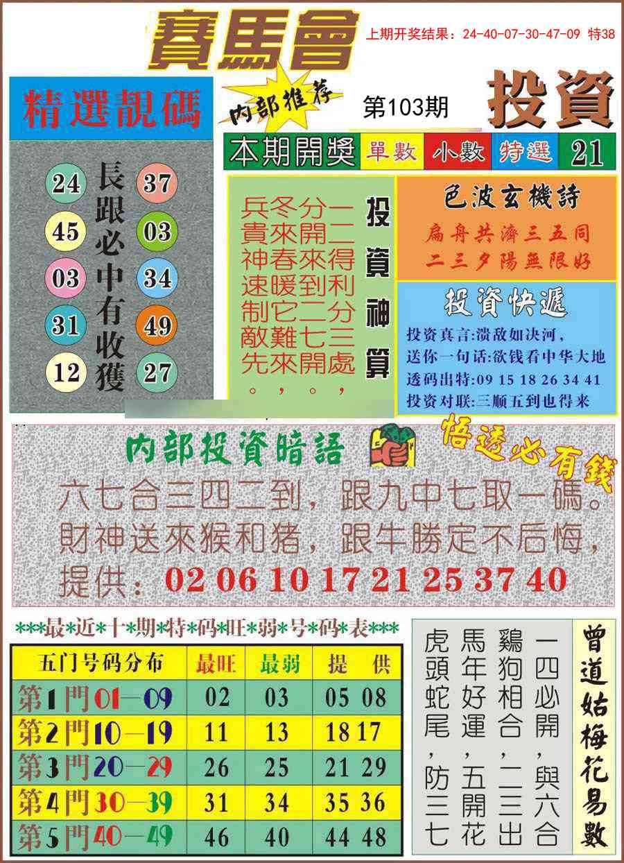 103期马会投资[图]