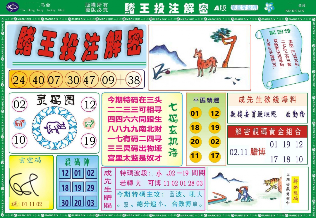 103期赌王投注解密[图]