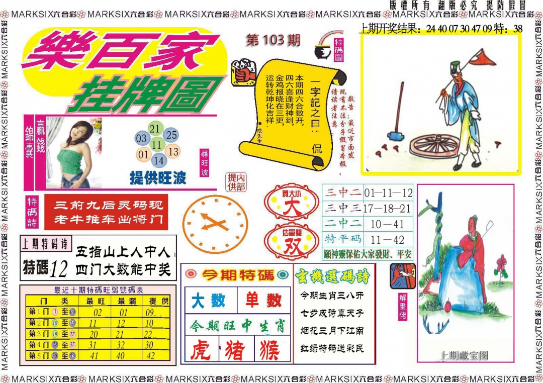 103期乐百家挂牌图[图]