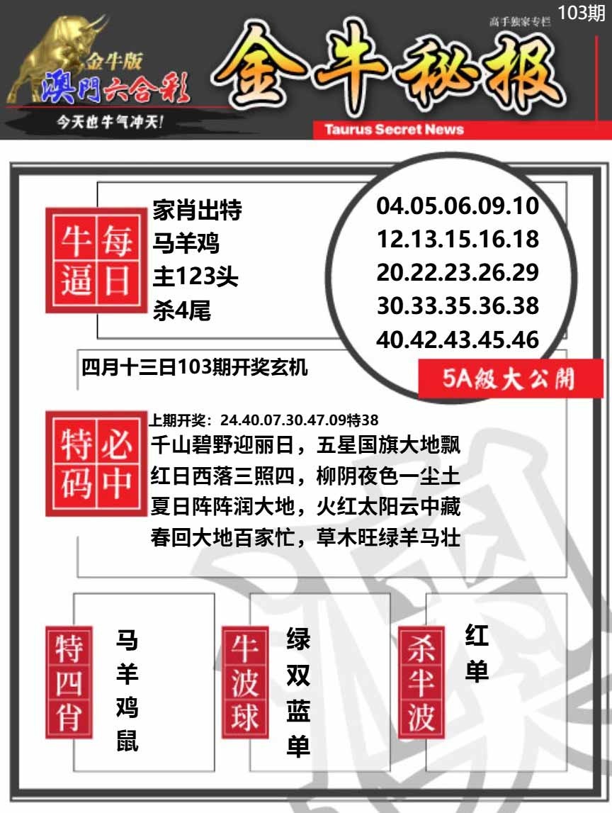 103期金牛秘报A[图]