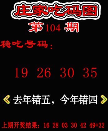 104期庄家吃码图[图]