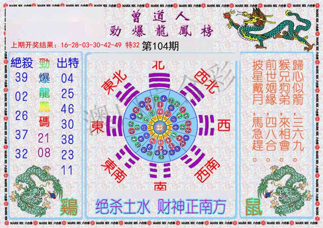 104期曾道人劲爆龙凤榜[图]