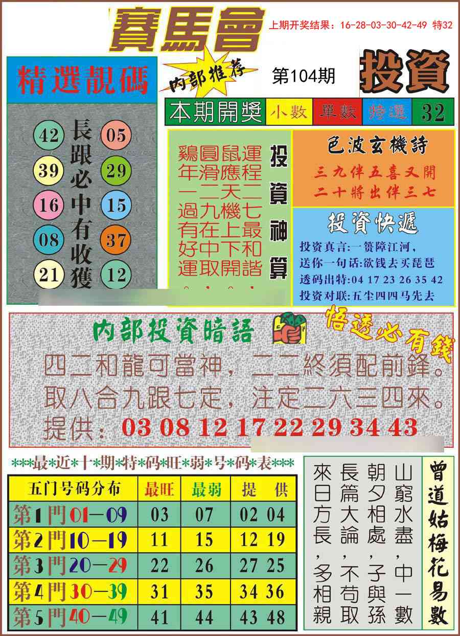 104期马会投资[图]
