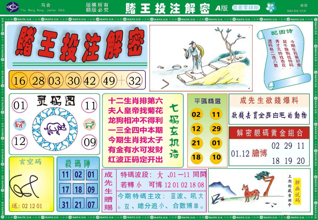 104期赌王投注解密[图]