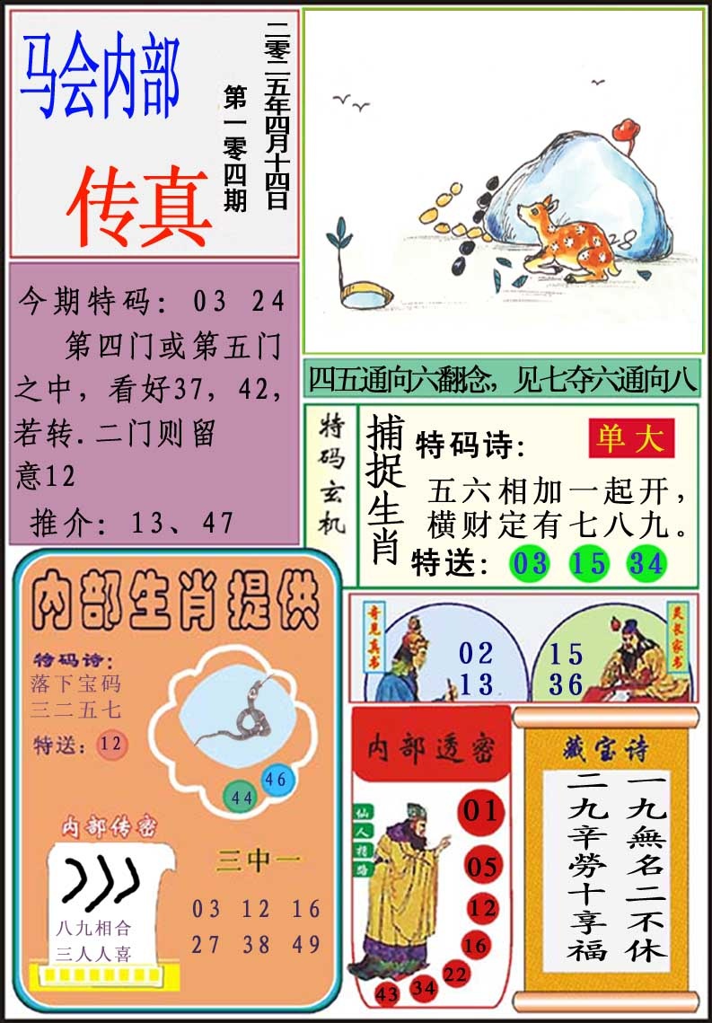 104期马会内部传真[图]