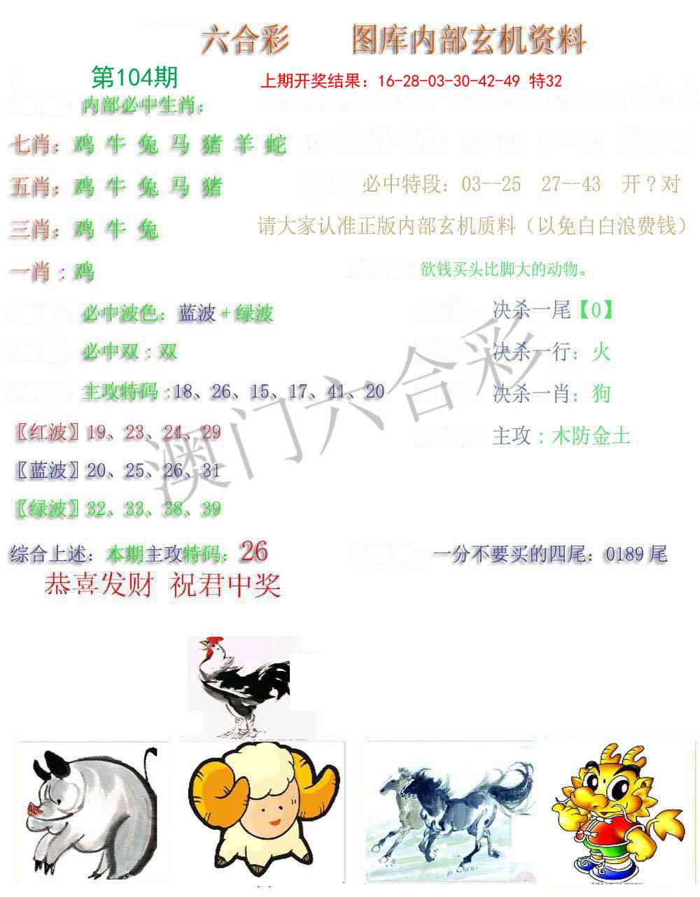 104期内部玄机资料[图]