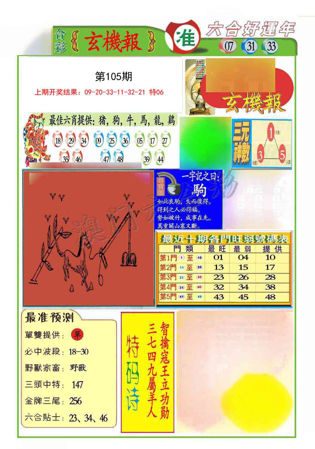 105期九龍玄机报(推荐)[图]