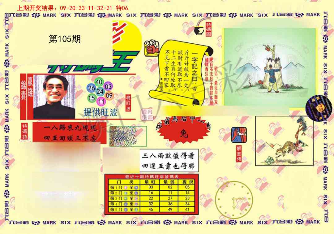 105期心水特码(信封)[图]