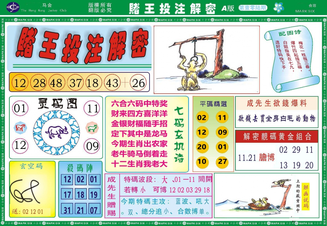 106期赌王投注解密[图]