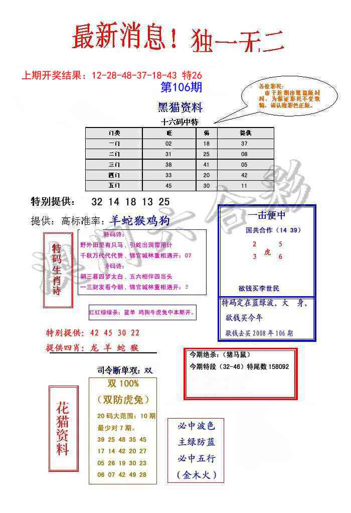 106期独一无二[图]