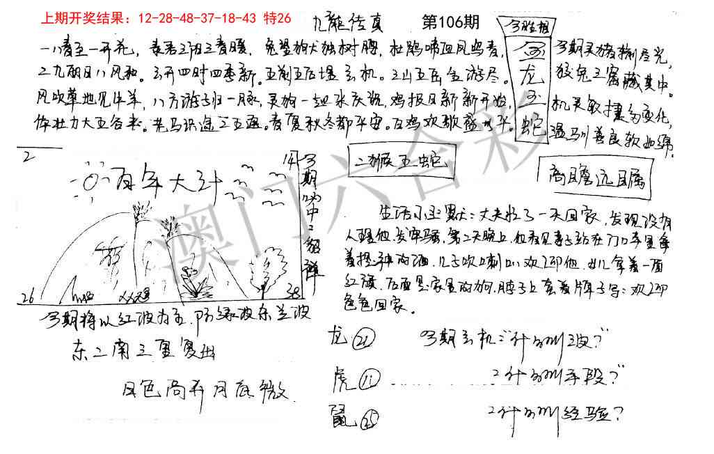 106期手写九龙内幕[图]