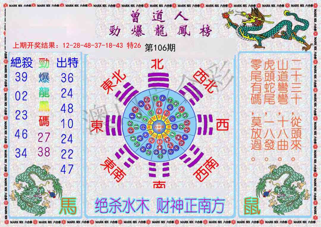 106期曾道人劲爆龙凤榜[图]