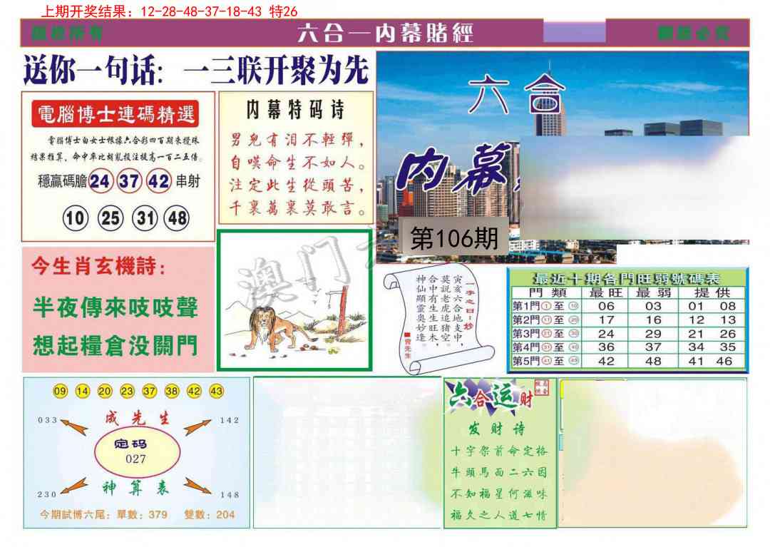 106期内幕赌经[图]