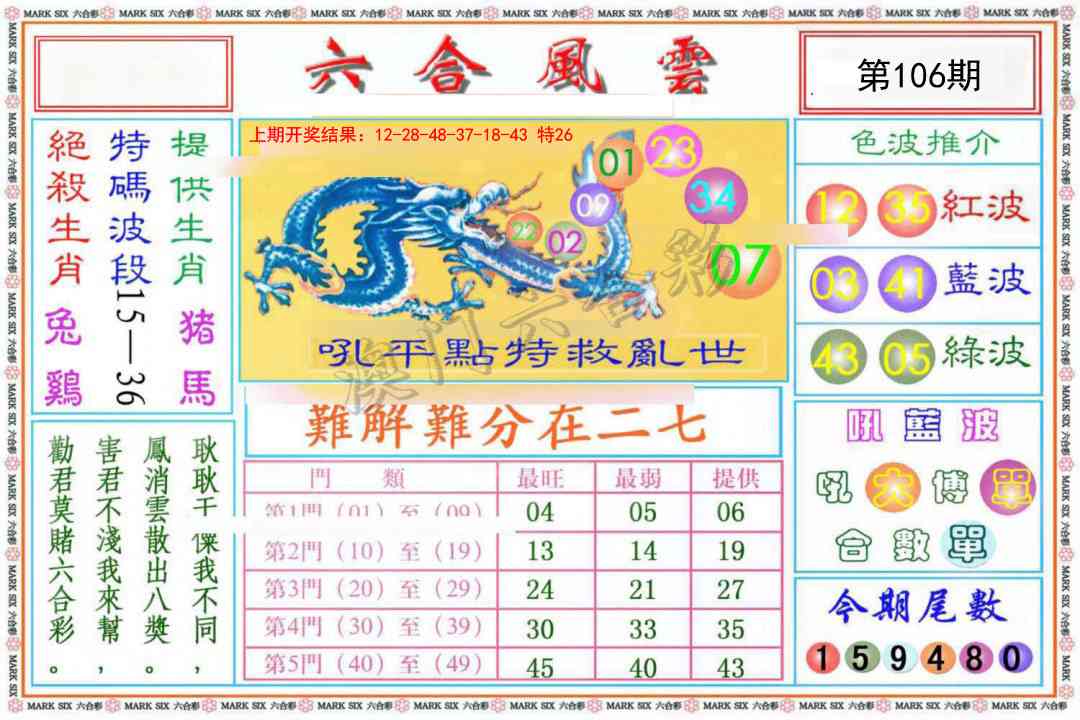 106期六合风云《另版》[图]