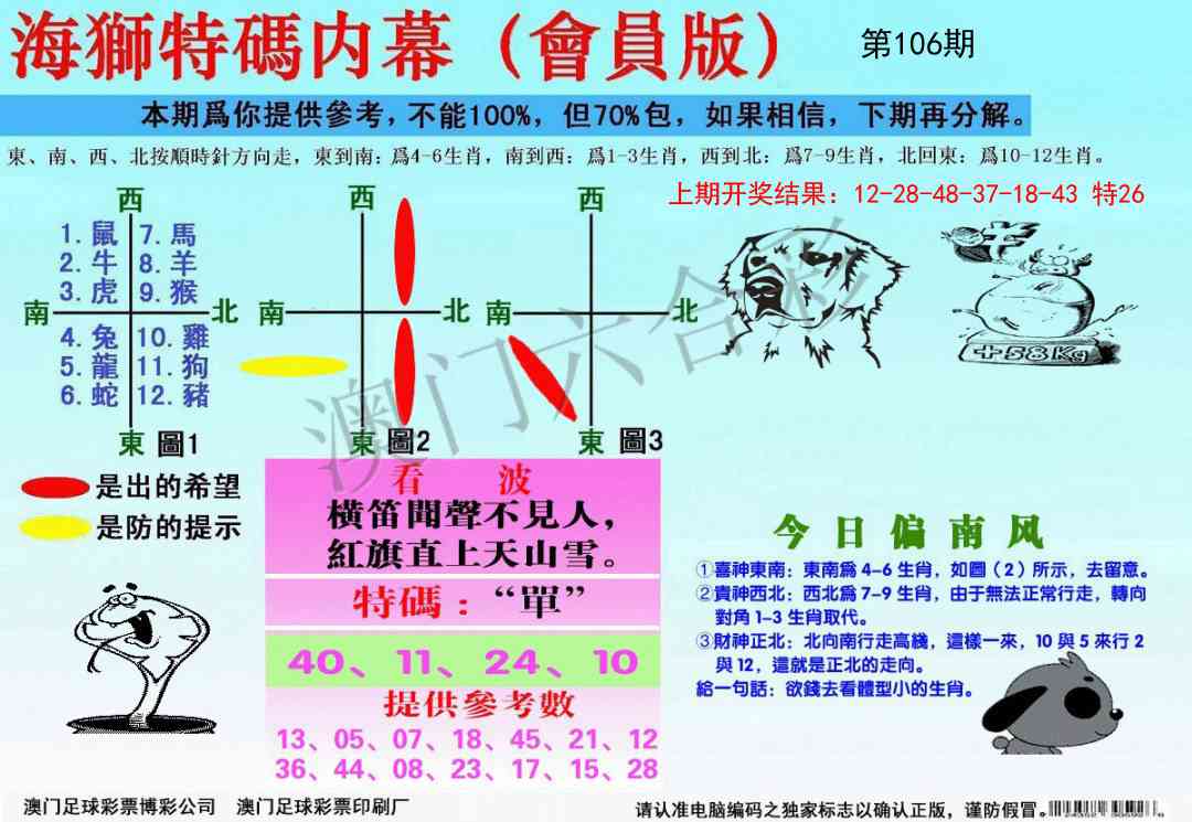 106期海狮特码会员报[图]