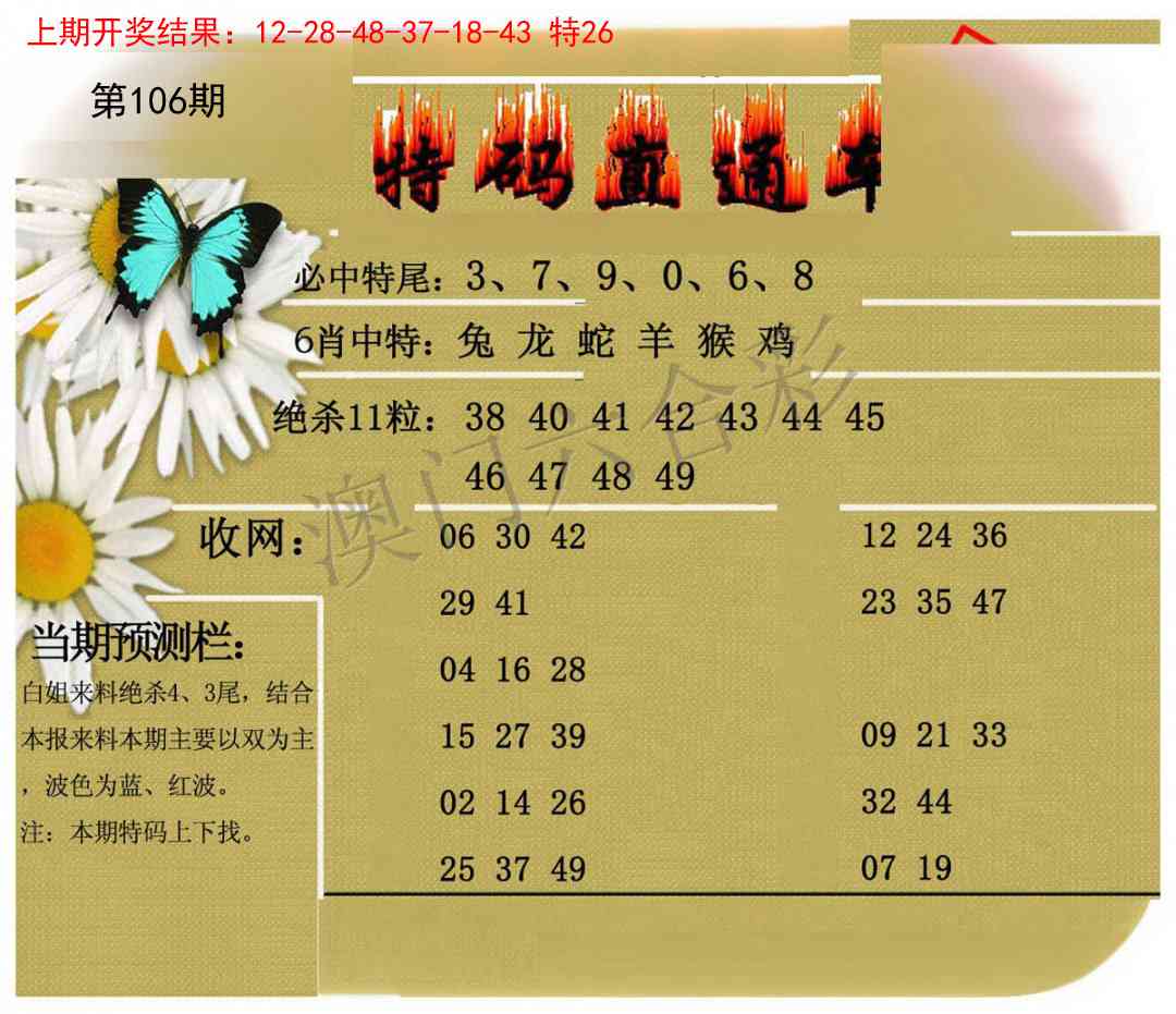 106期特码直通车[图]