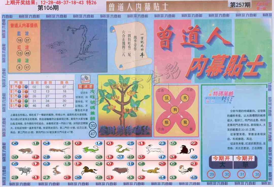 106期曾道人内幕贴士A[图]