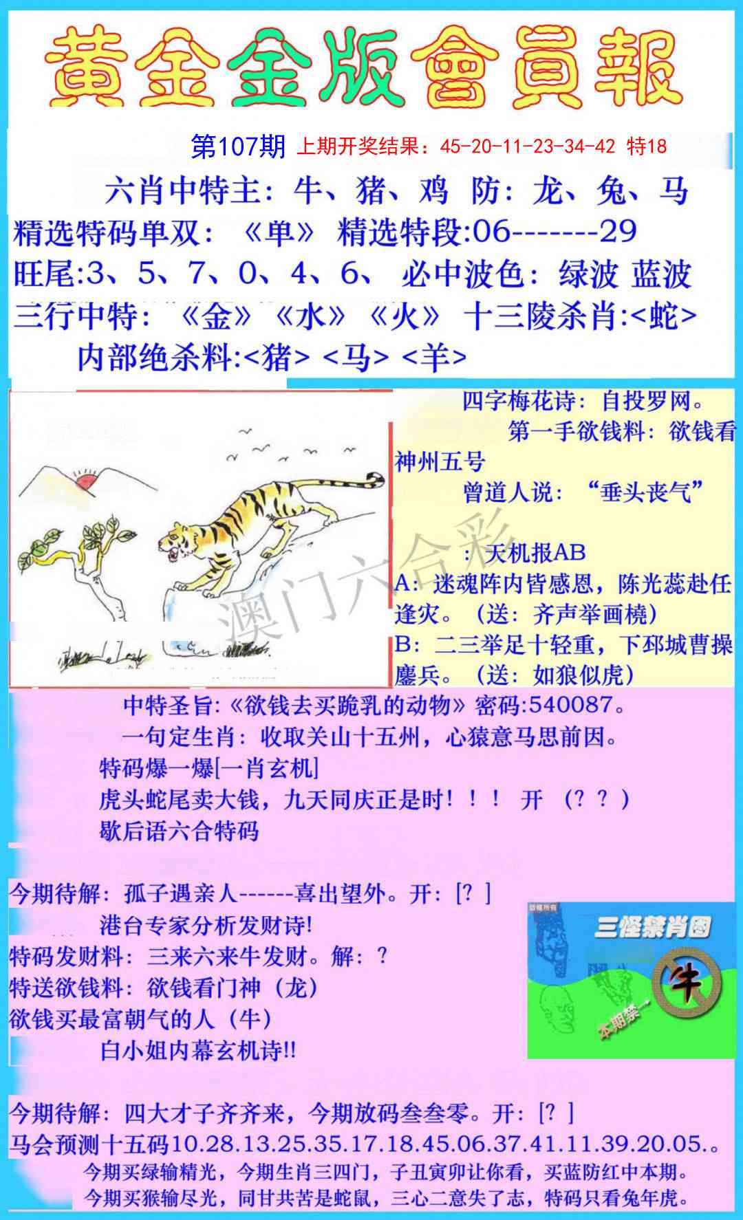 107期黄金金版会员报[图]