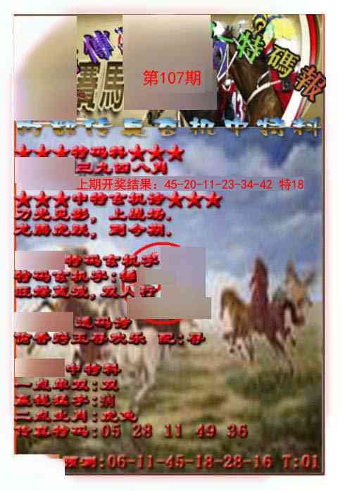 107期马会传真-特码报[图]