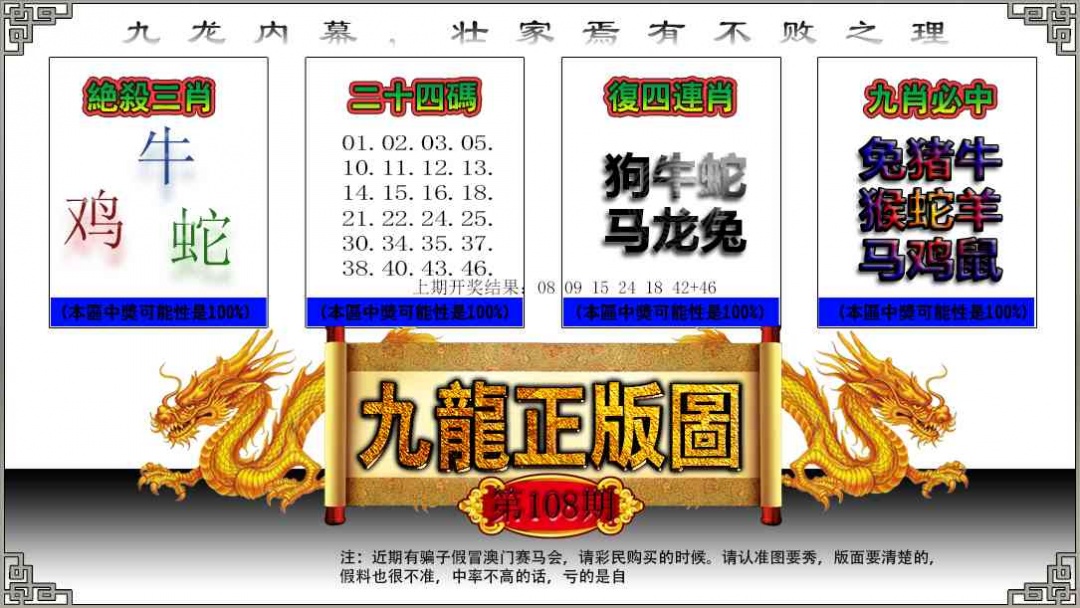 108期九龙正版图[图]