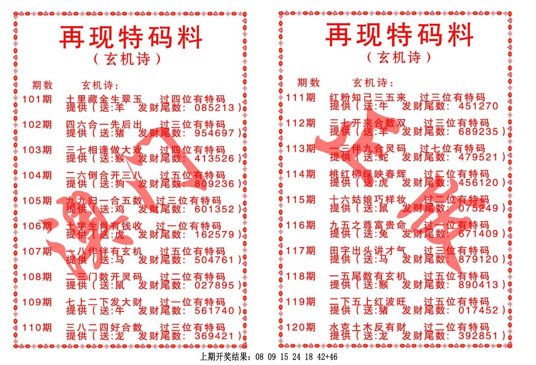 108期再现特码料[图]