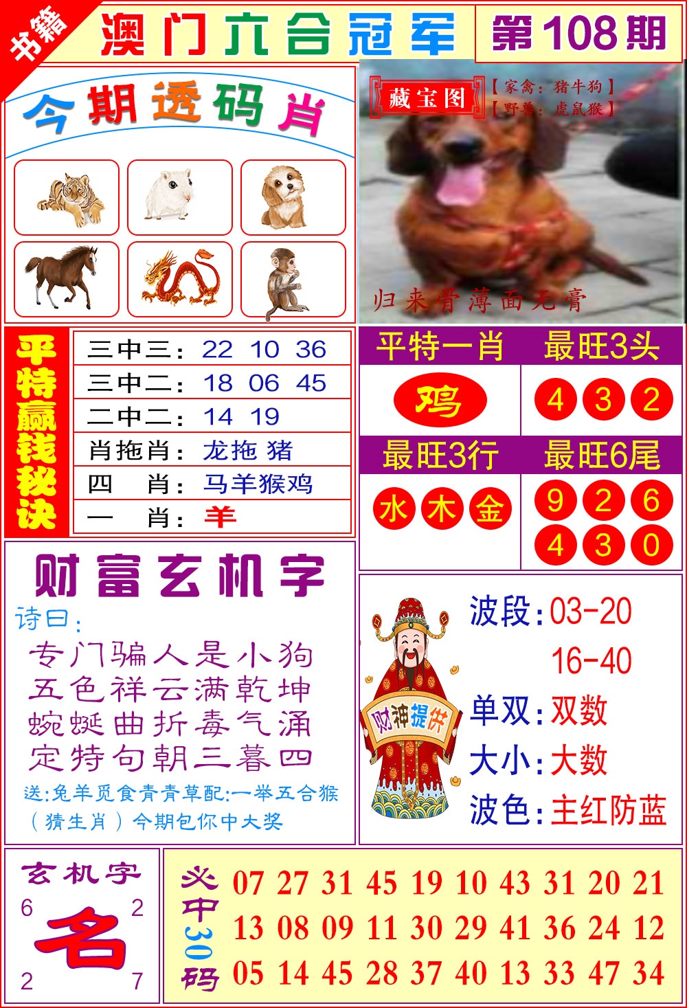 108期澳门六合冠军[图]