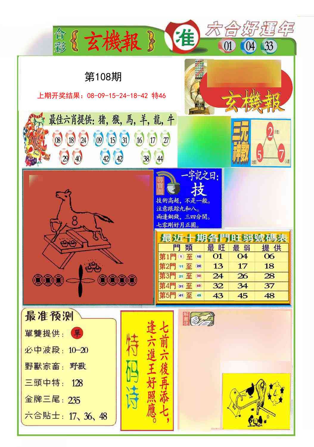108期九龍玄机报(推荐)[图]
