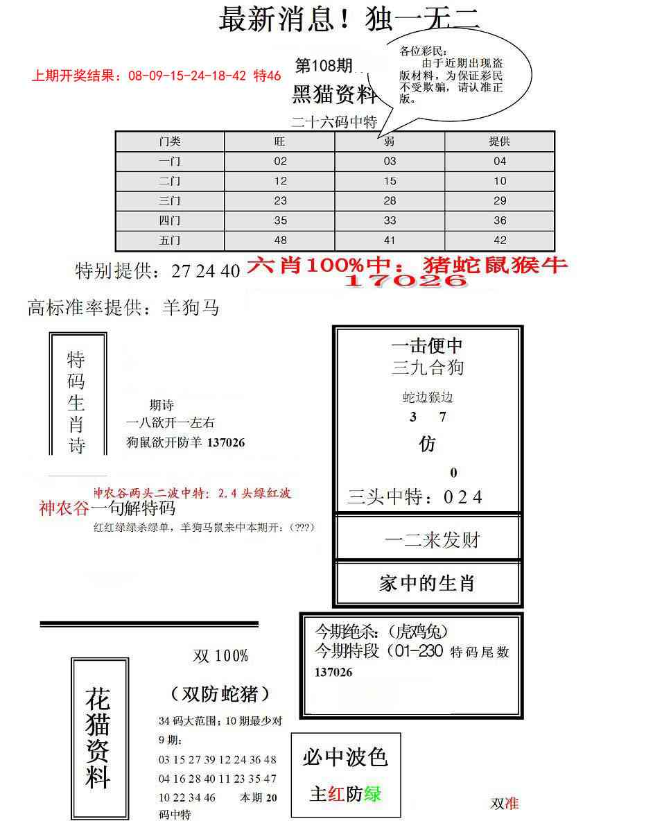 108期独一无二(正)[图]