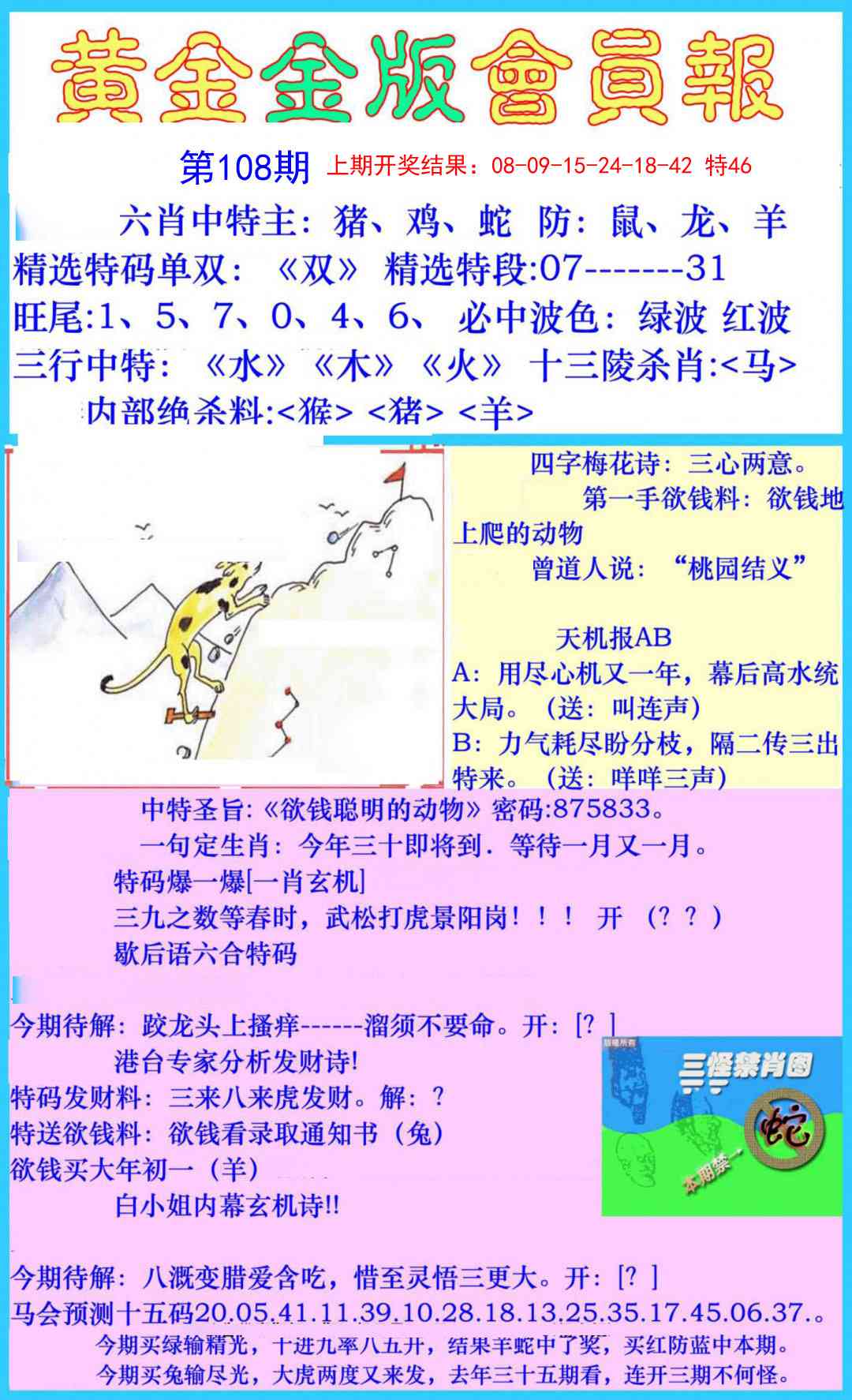108期黄金金版会员报[图]