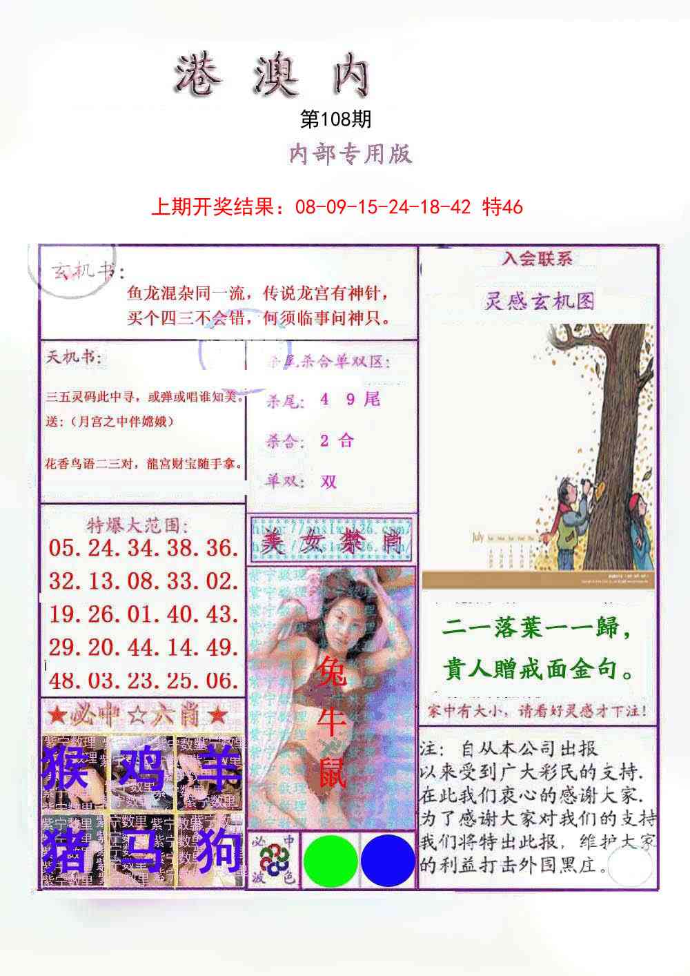 108期港澳内幕报[图]